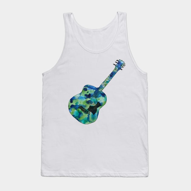 Acoustic guitar watery colours Tank Top by nelloofmello